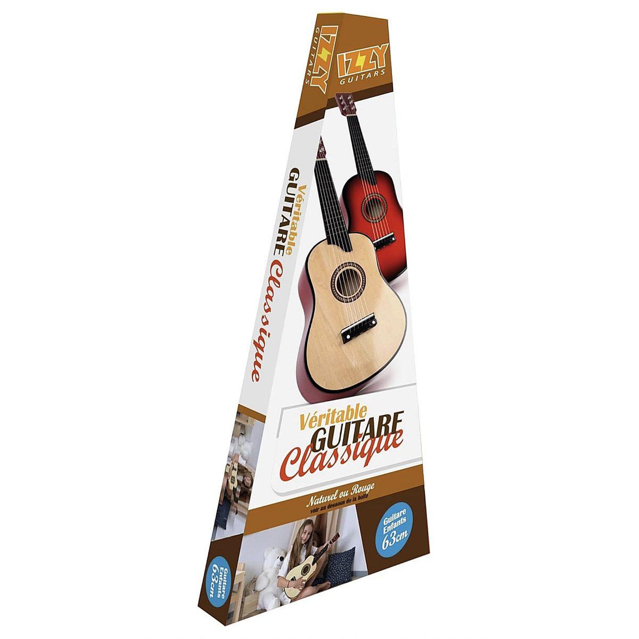 Voir la diapositive 2 : MGM Jouet guitare pour enfant 63cm rouge