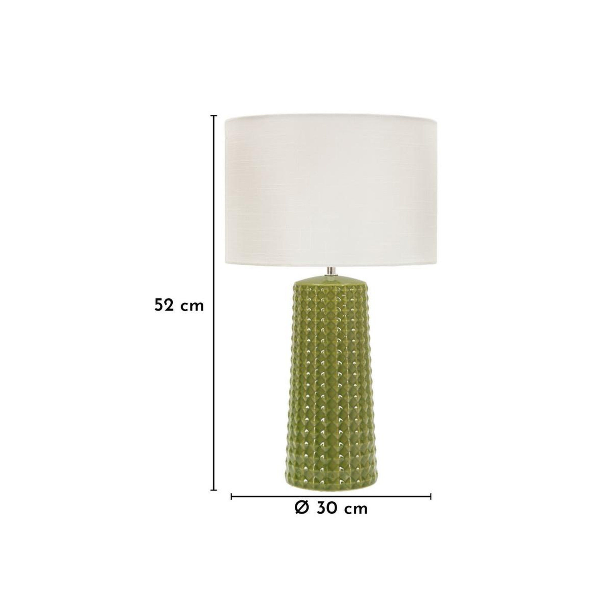 Voir la diapositive 6 : Paris Prix Lampe à poser en céramique  gliss  52cm vert