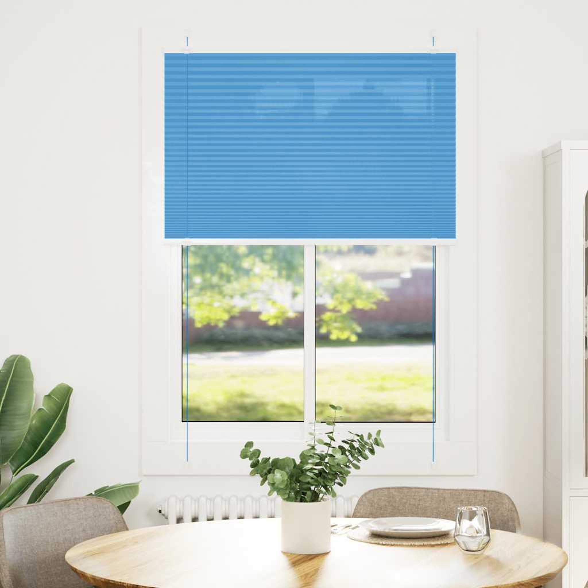 Voir la diapositive 2 : VIDAXL Store plisse bleu 85x150 cm largeur du tissu 84,4 cm polyester