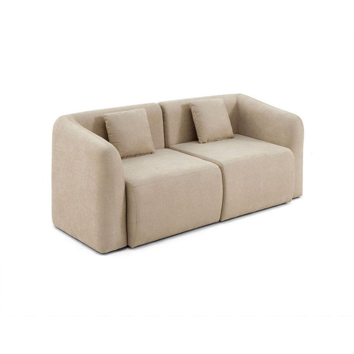 LISA DESIGN Ikare - canapé modulable 2 places - en tissu