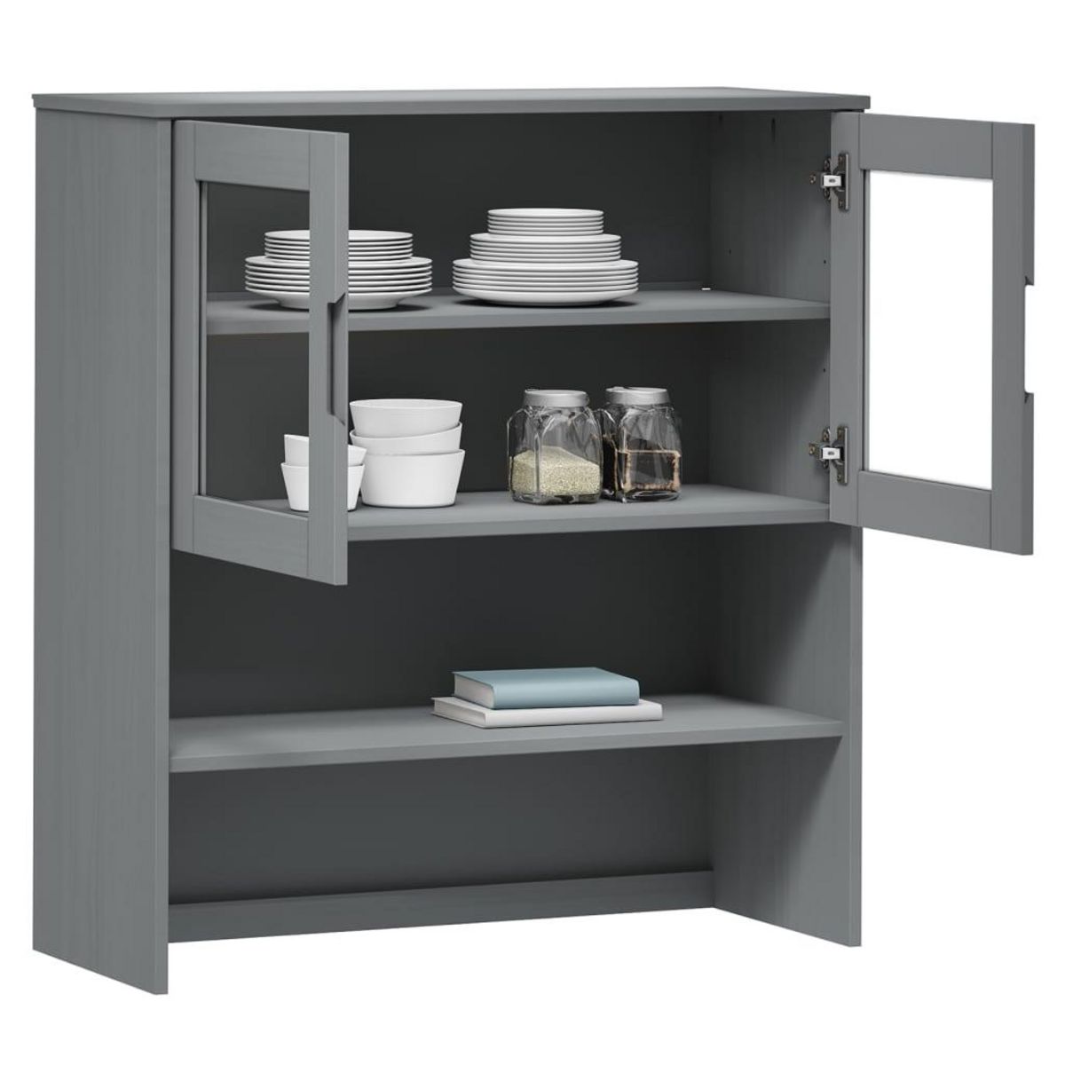 VIDAXL Dessus de buffet MOLDE Gris 90x35x100 cm Bois massif de pin