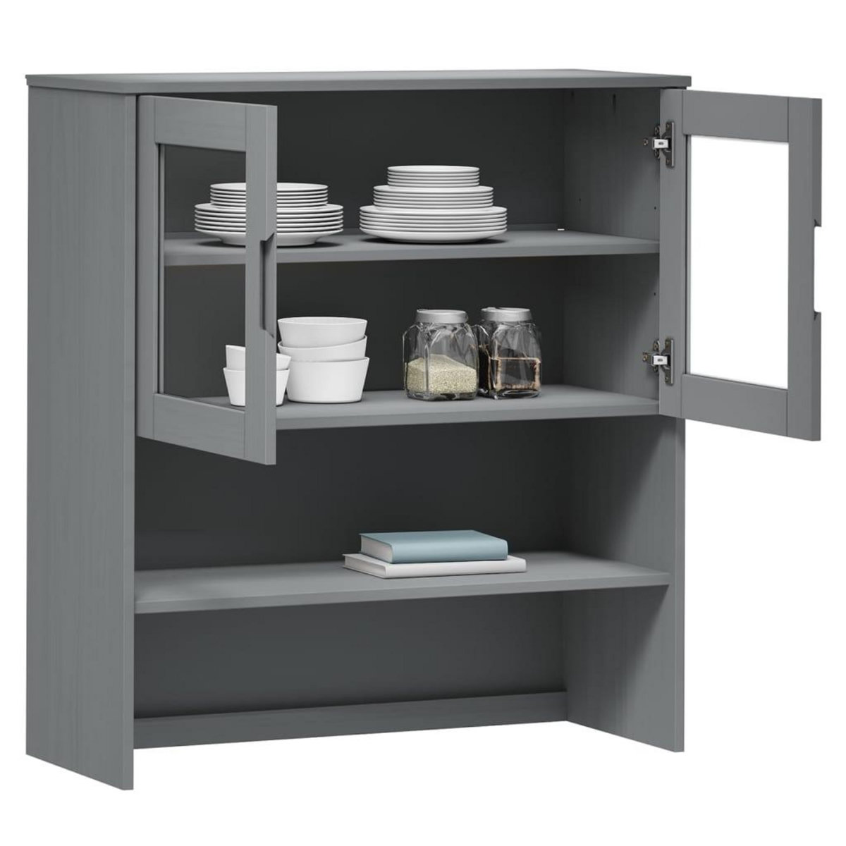 VIDAXL Dessus de buffet MOLDE Gris 90x35x100 cm Bois massif de pin