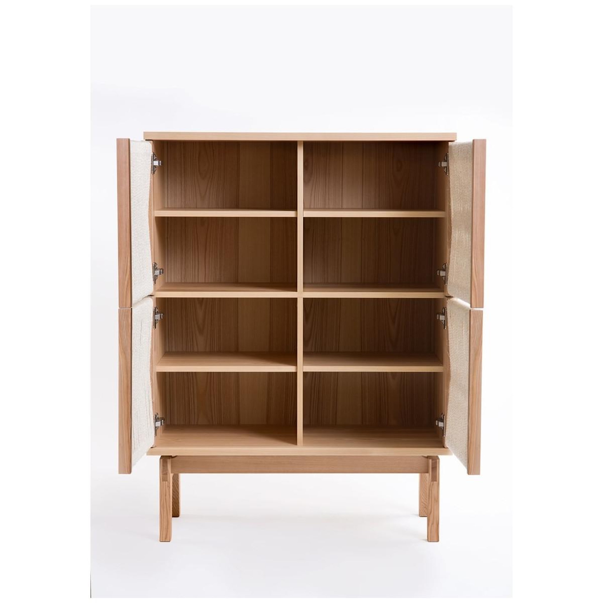 Voir la diapositive 2 : Paris Prix Vaisselier design 4 portes  lilla  122cm naturel