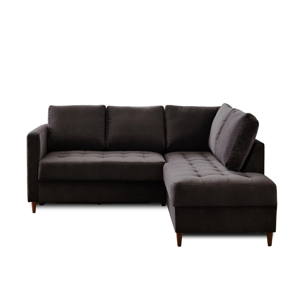 LISA DESIGN Anna - canapé d'angle droit - 5 places - convertible - en velours