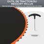 Voir la diapositive 5 : HOMCOM Tapis de rechange trampoline Ø 3,7 m ressorts 14 cm outil 72 crochets en V inclus orange noir