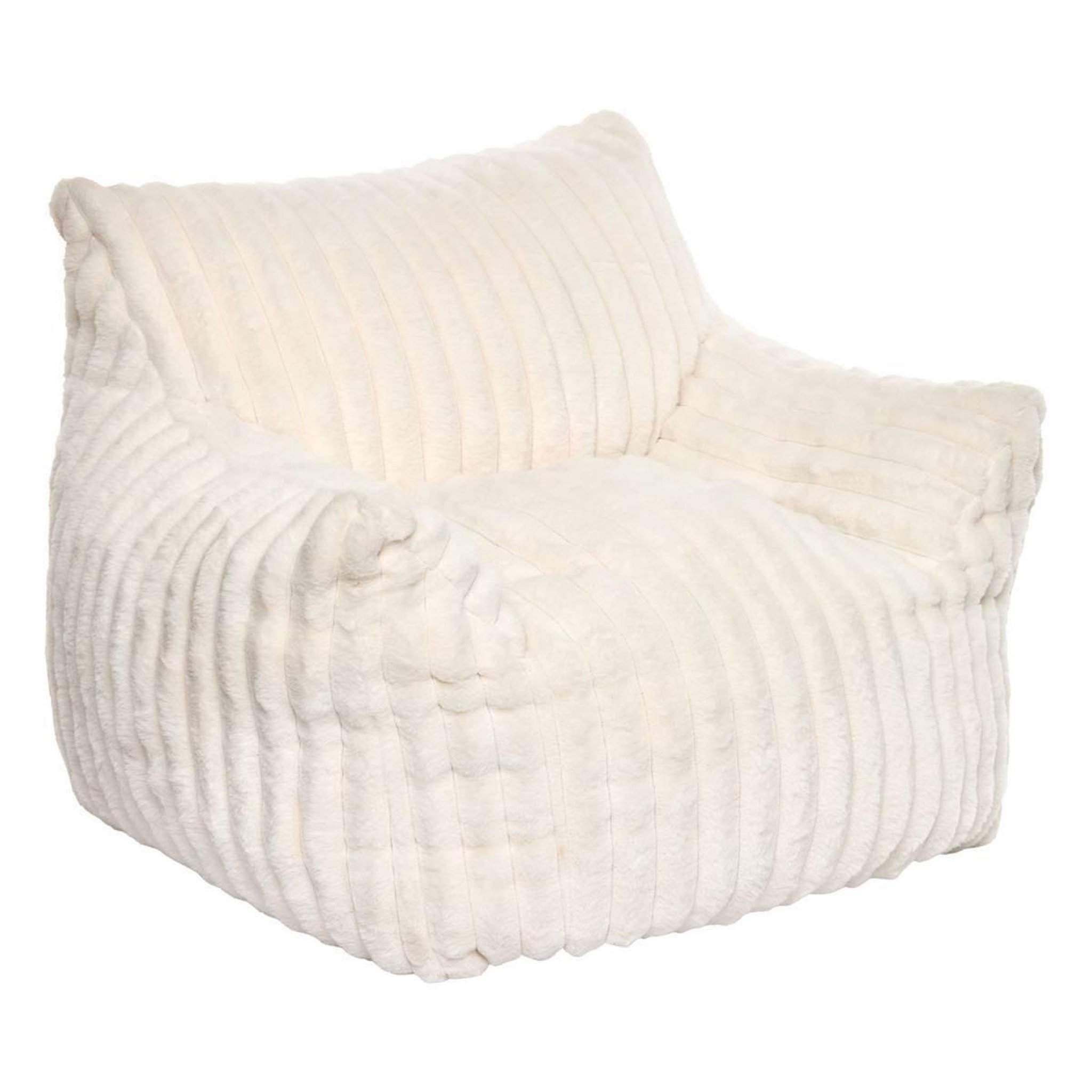 Atmosphera Kids Fauteuil Enfant en Velours Côtelé  Muzi  70cm Blanc