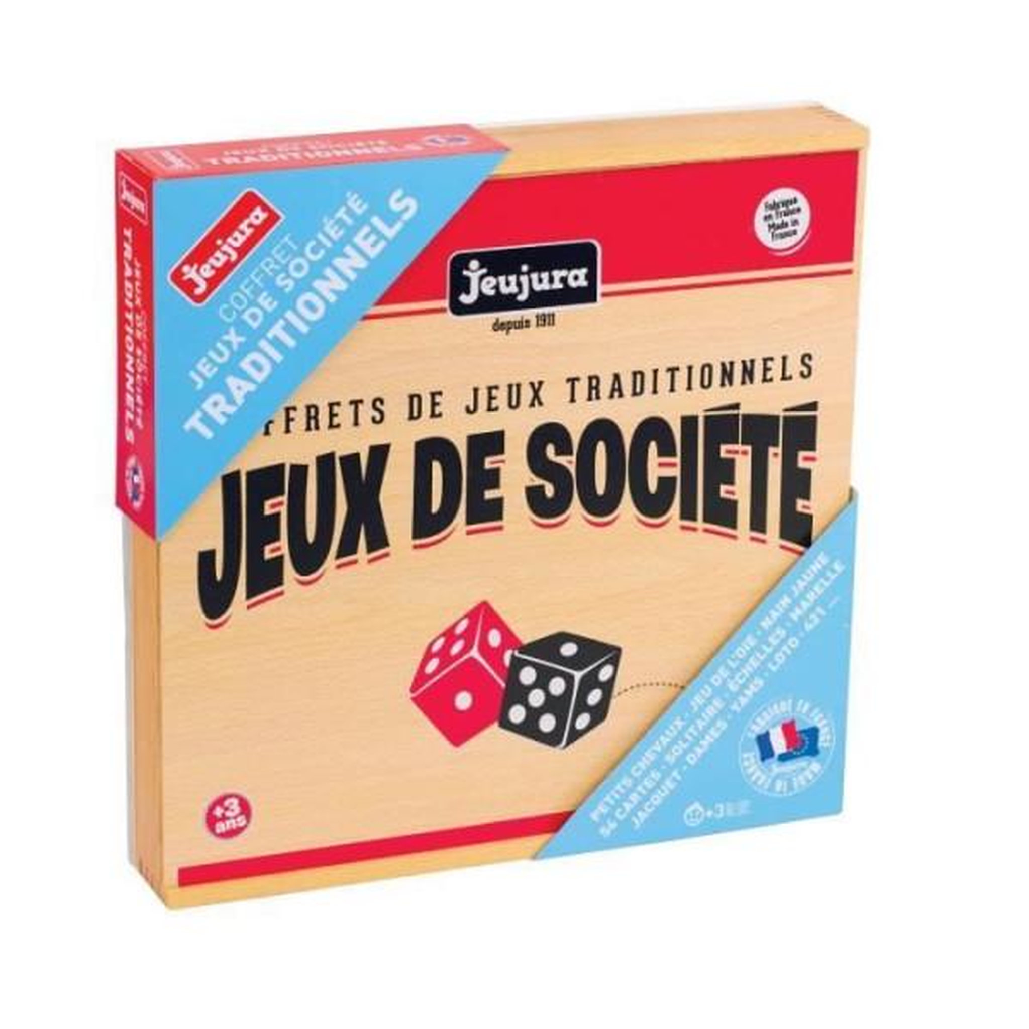 Voir la diapositive 6 : JEUJURA JEUJURA Coffret de Jeux de societe traditionnels - Coffret en bois