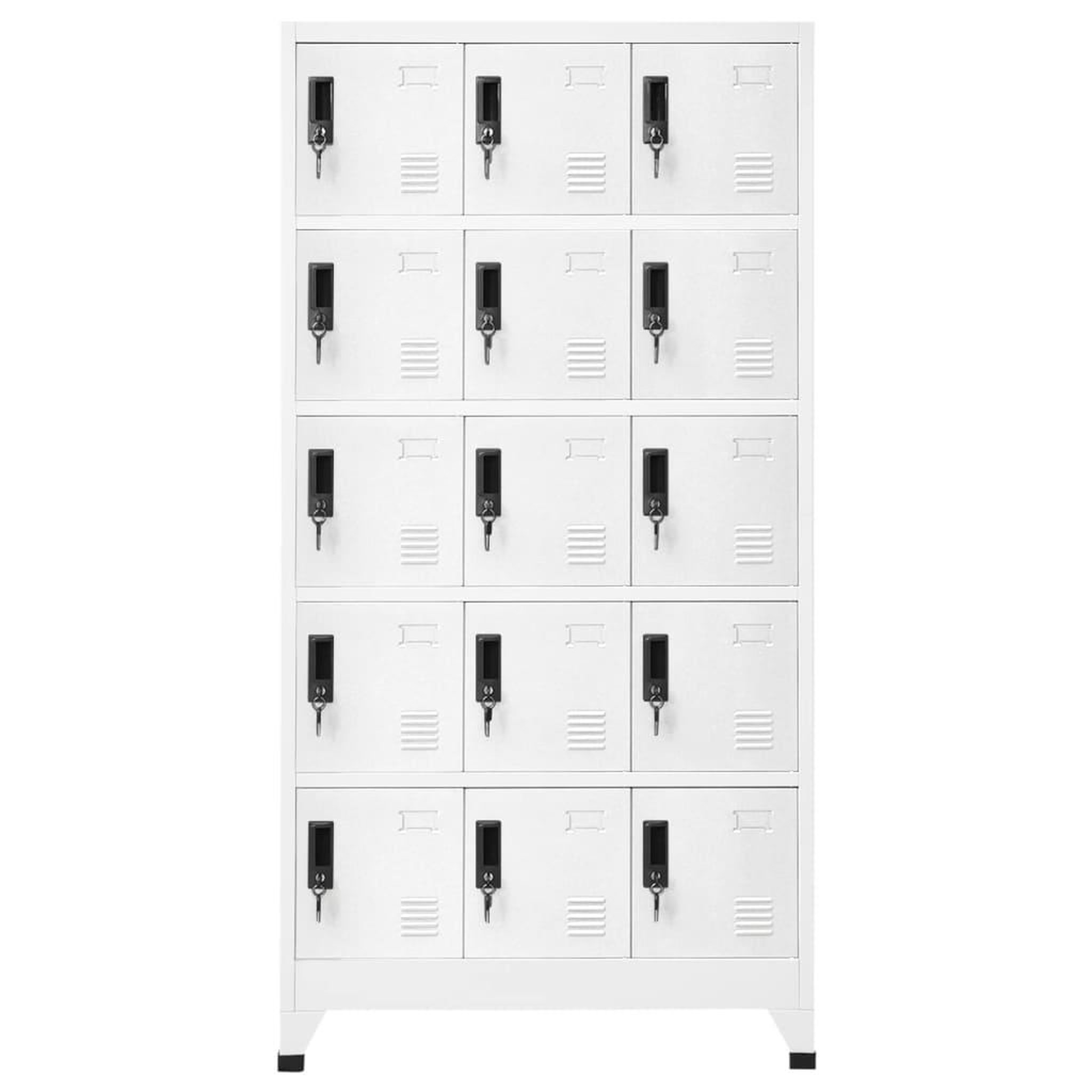 Voir la diapositive 2 : VIDAXL Armoire a casiers Blanc 90x40x180 cm Acier