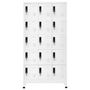 Voir la diapositive 2 : VIDAXL Armoire a casiers Blanc 90x40x180 cm Acier