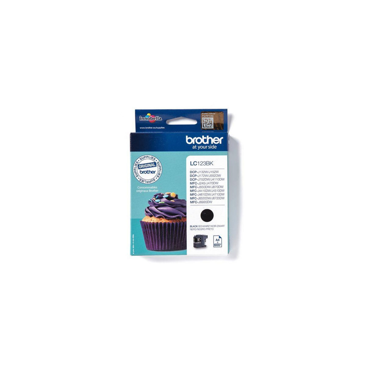 Brother Cartouche d'encre Originale LC123 Noire Standard - LC123BK