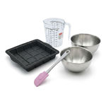 ZENKER Set de 5 ustensiles de pâtisserie moule à gâteaux bols spatule pâtisserie et verre doseur Silicone fibre de verre Silicone fibre de verre Zenker  Silicone fibre de verre