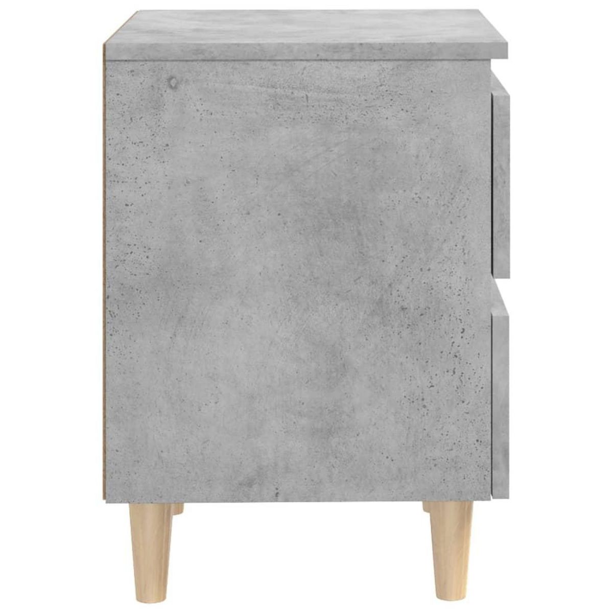 VIDAXL Table de chevet avec pieds en pin gris beton 40x35x50 cm