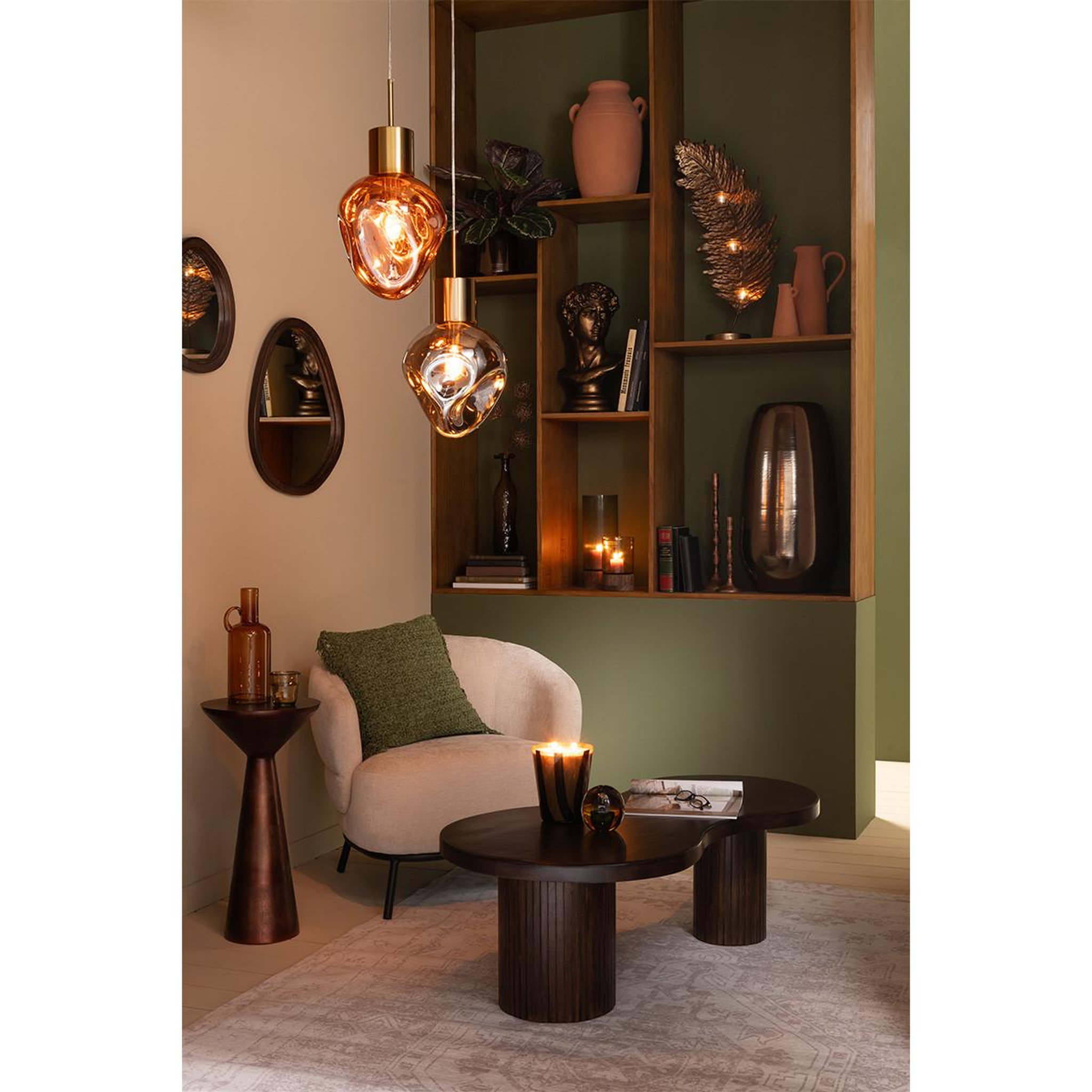 Voir la diapositive 6 : J-LINE Lampe suspension design  kerri  160cm gris