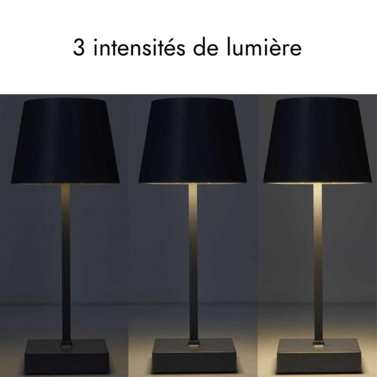 Paris Prix Lampe à Poser Tactile  LED  26cm Gris