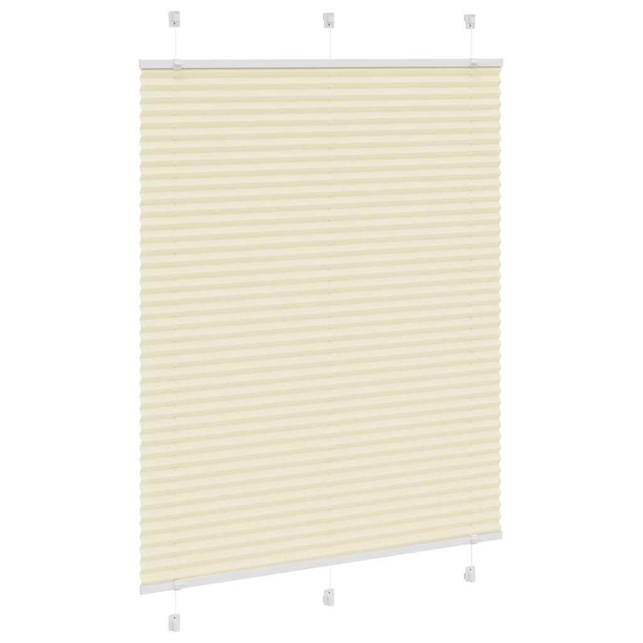 Voir la diapositive 3 : VIDAXL Store plisse creme 110x100cm largeur du tissu 109,4cm polyester