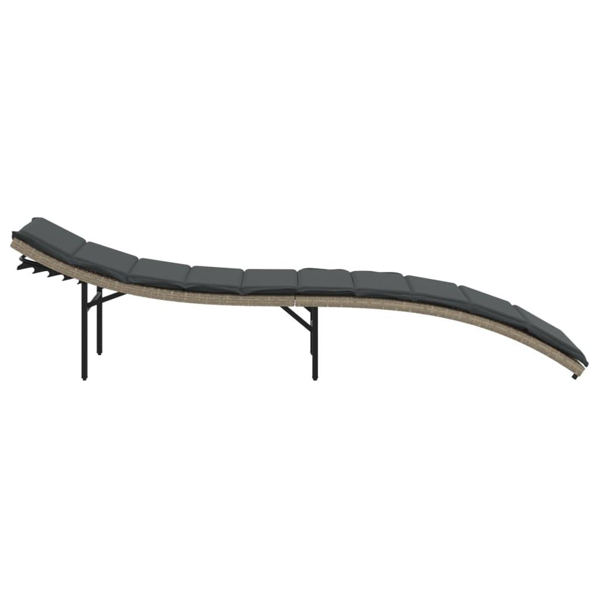 Voir la diapositive 5 : VIDAXL Chaises longues lot de 2 et coussins gris clair resine tressee