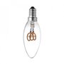 Magnetic land Lampe Ampoule LED C35 E14 Filament Spirale 3W Soft Verre Clair