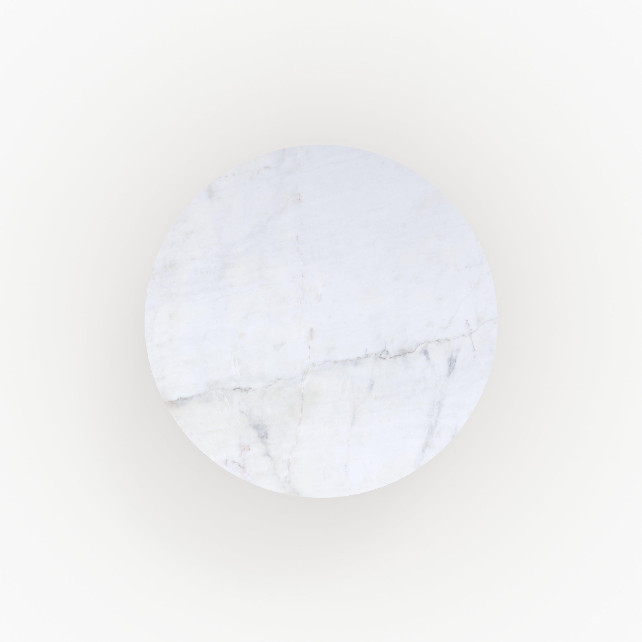 Voir la diapositive 3 : MAISON PAVANE Table ronde 4 personnes en marbre blanc et bois de manguier d120 cm-agathe