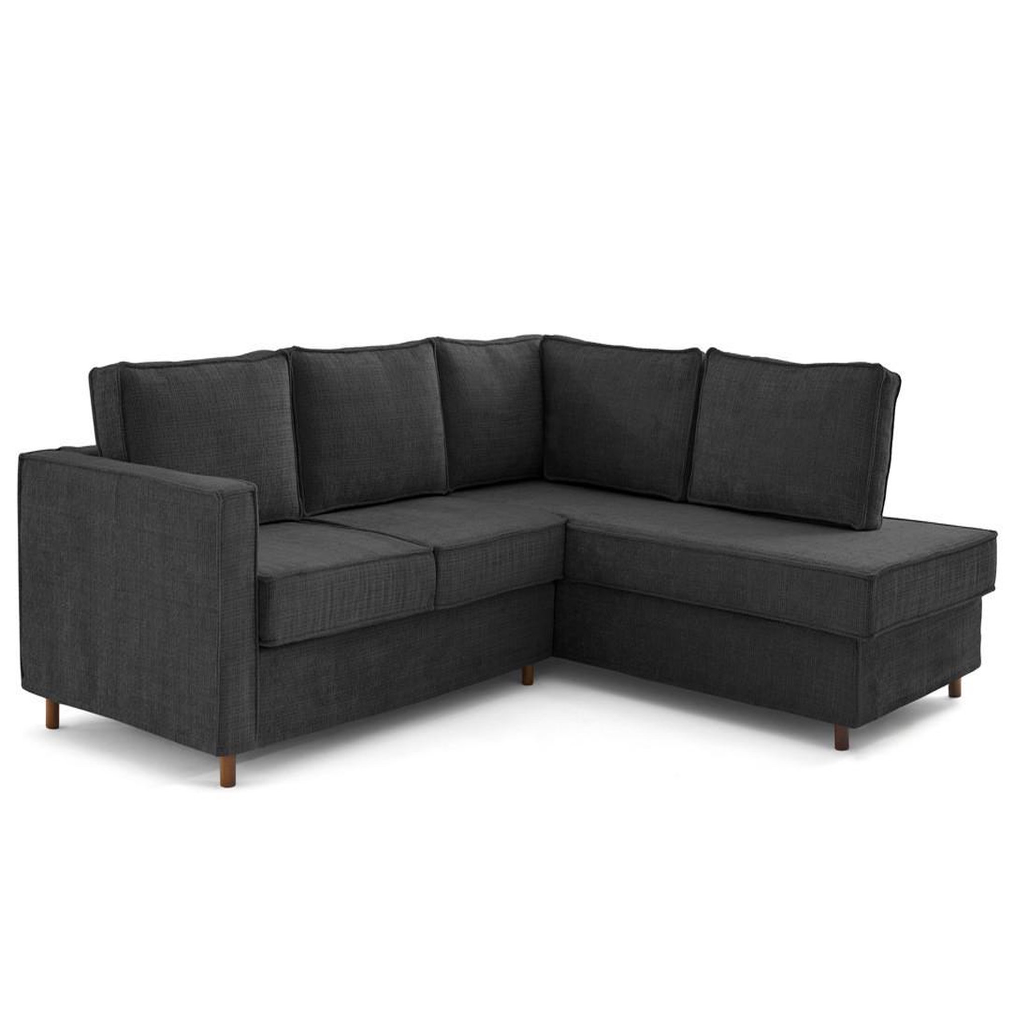 Voir la diapositive 4 : LISA DESIGN Jake - canapé déhoussable d'angle droit 5 places en velours texturé