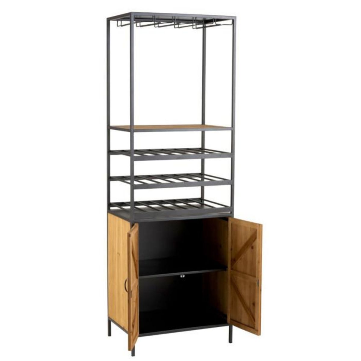 Paris Prix Vaisselier Range-Bouteilles  Vin  180cm Naturel