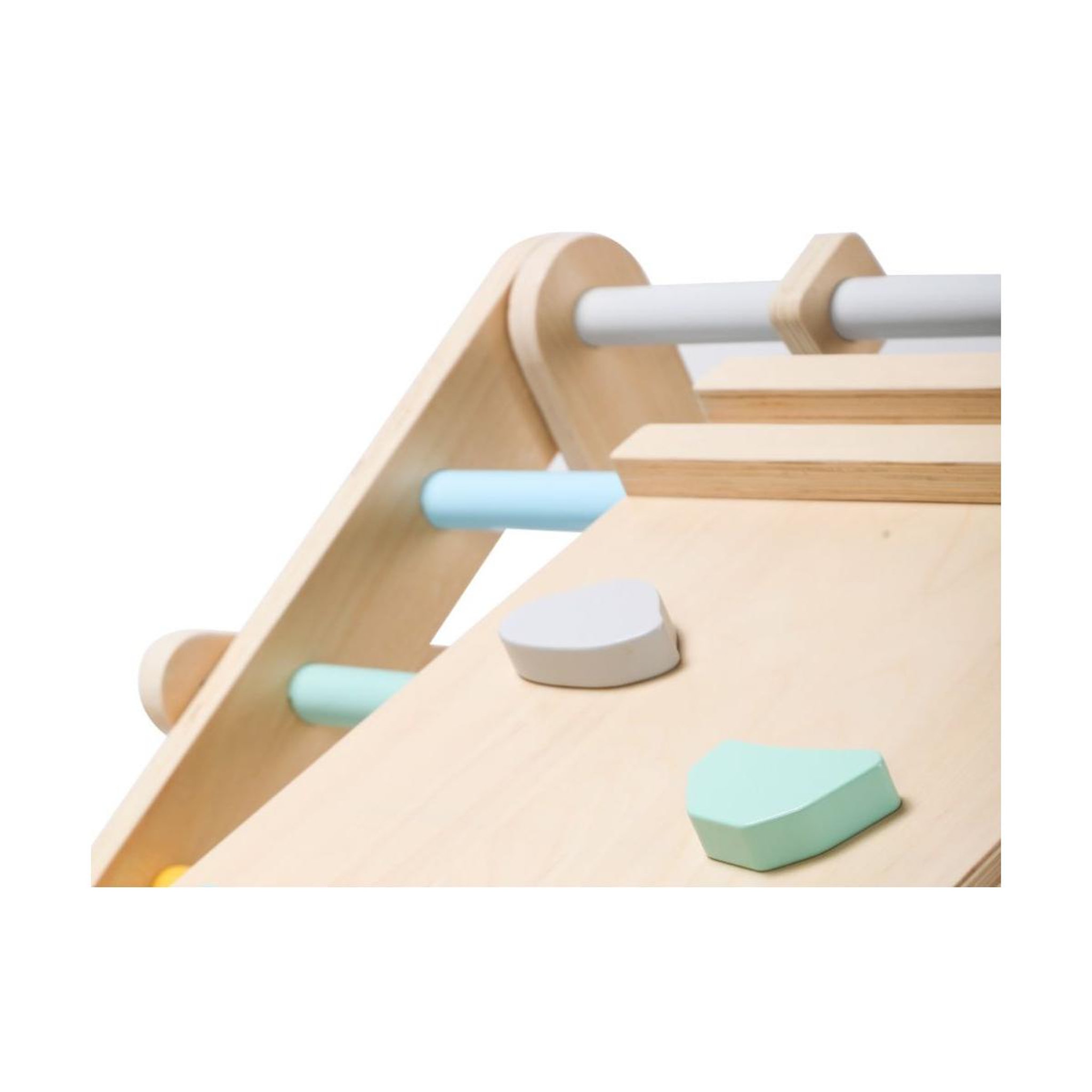 Voir la diapositive 2 : ELINELI Triangle Pikler Montessori  2 en 1- Set Fresh