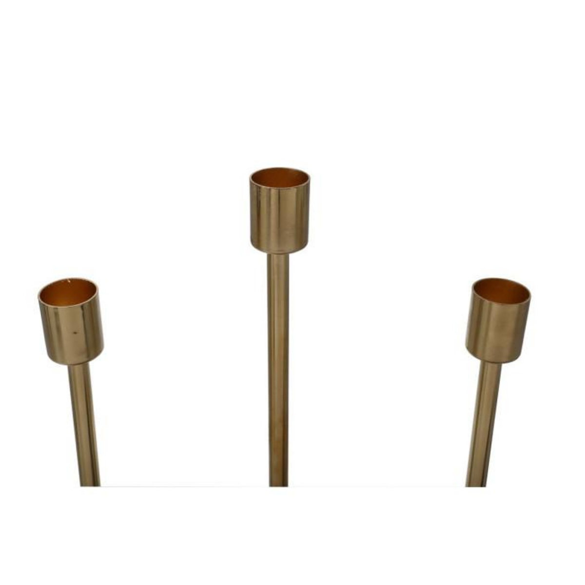 Paris Prix Bougeoir Design en Métal  Isola  39cm Taupe & Or