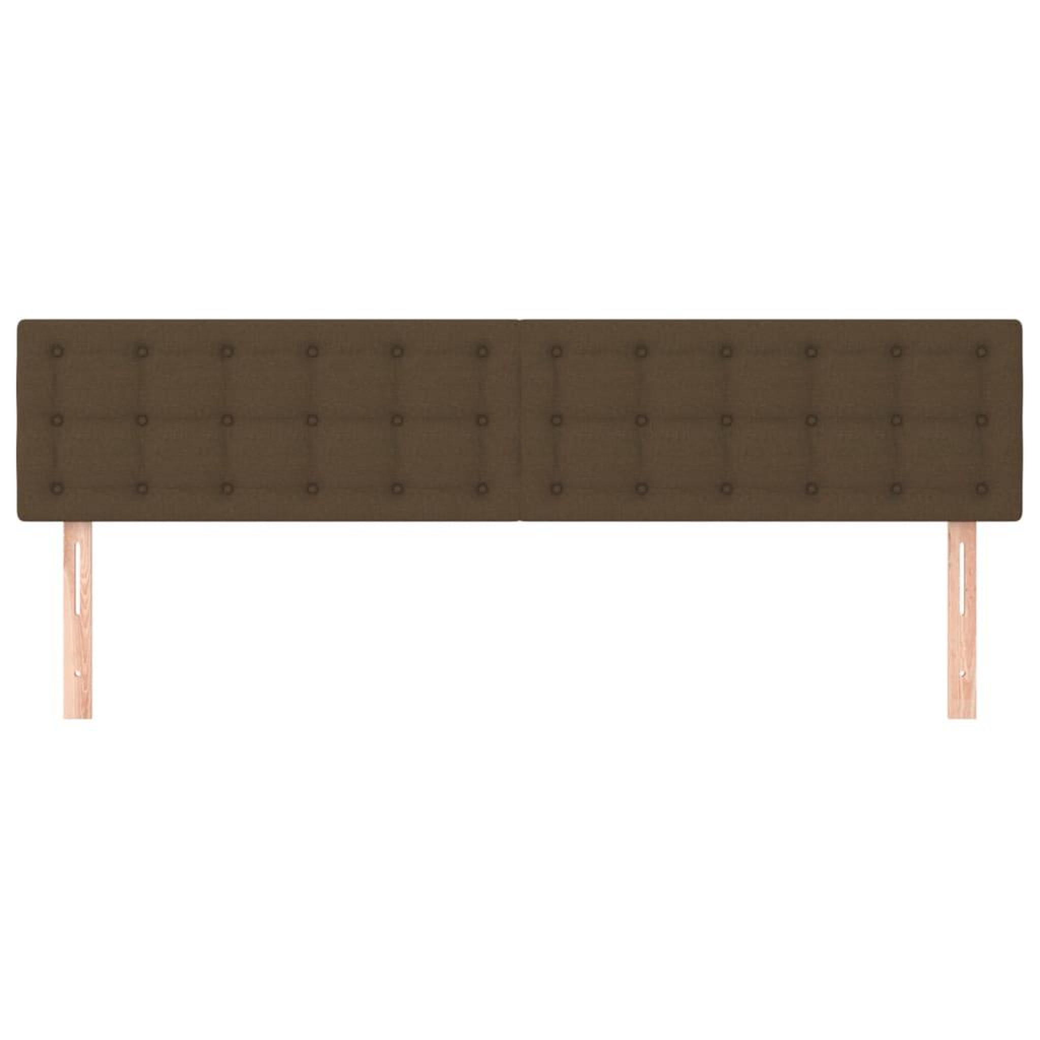 Voir la diapositive 3 : VIDAXL Tetes de lit 2 pcs Marron Fonce 100x5x78/88 cm Tissu