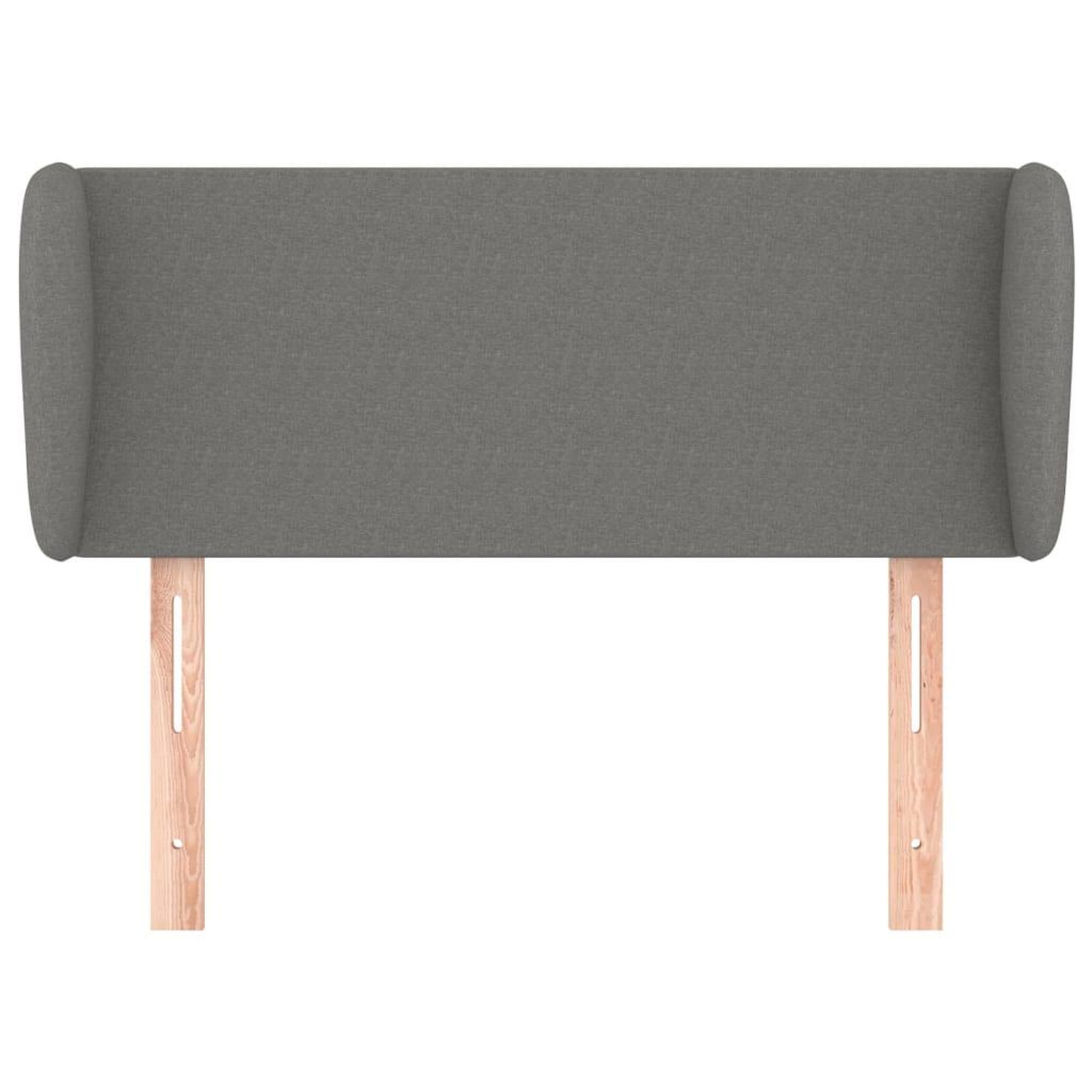 Voir la diapositive 3 : VIDAXL Tete de lit avec oreilles Gris fonce 93x23x78/88 cm Tissu