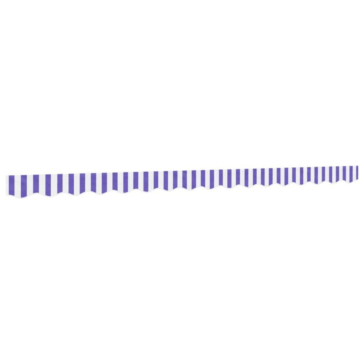 VIDAXL Tissu de remplacement de cantonniere d'auvent rayure bleu blanc