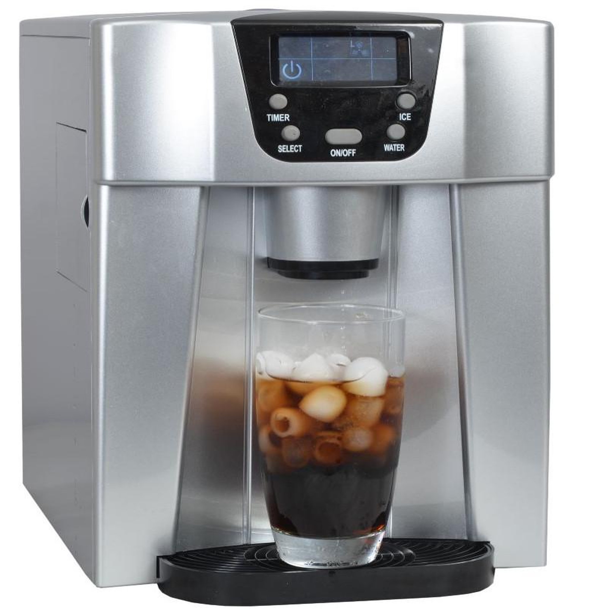 Voir la diapositive 2 : Kitchen chef Machine à glaçons 140w 12kg/24h et distributeur d'eau silver - hzb12eau
