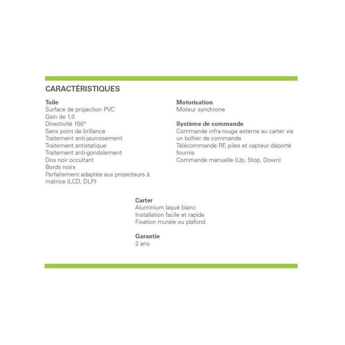 Ecran vidéoprojection INSTAAL MOT SCREEN 240V  4:3 240*180  REM.CONTROL INSTALL - INSMOT240V3