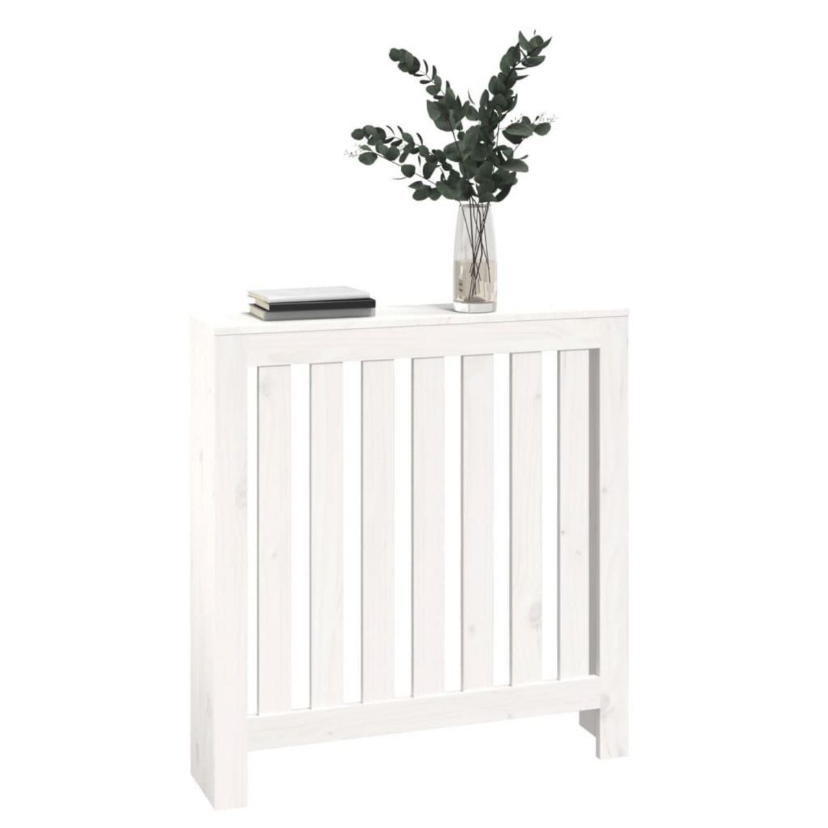VIDAXL Cache-radiateur Blanc 79,5x19x84 cm Bois massif de pin