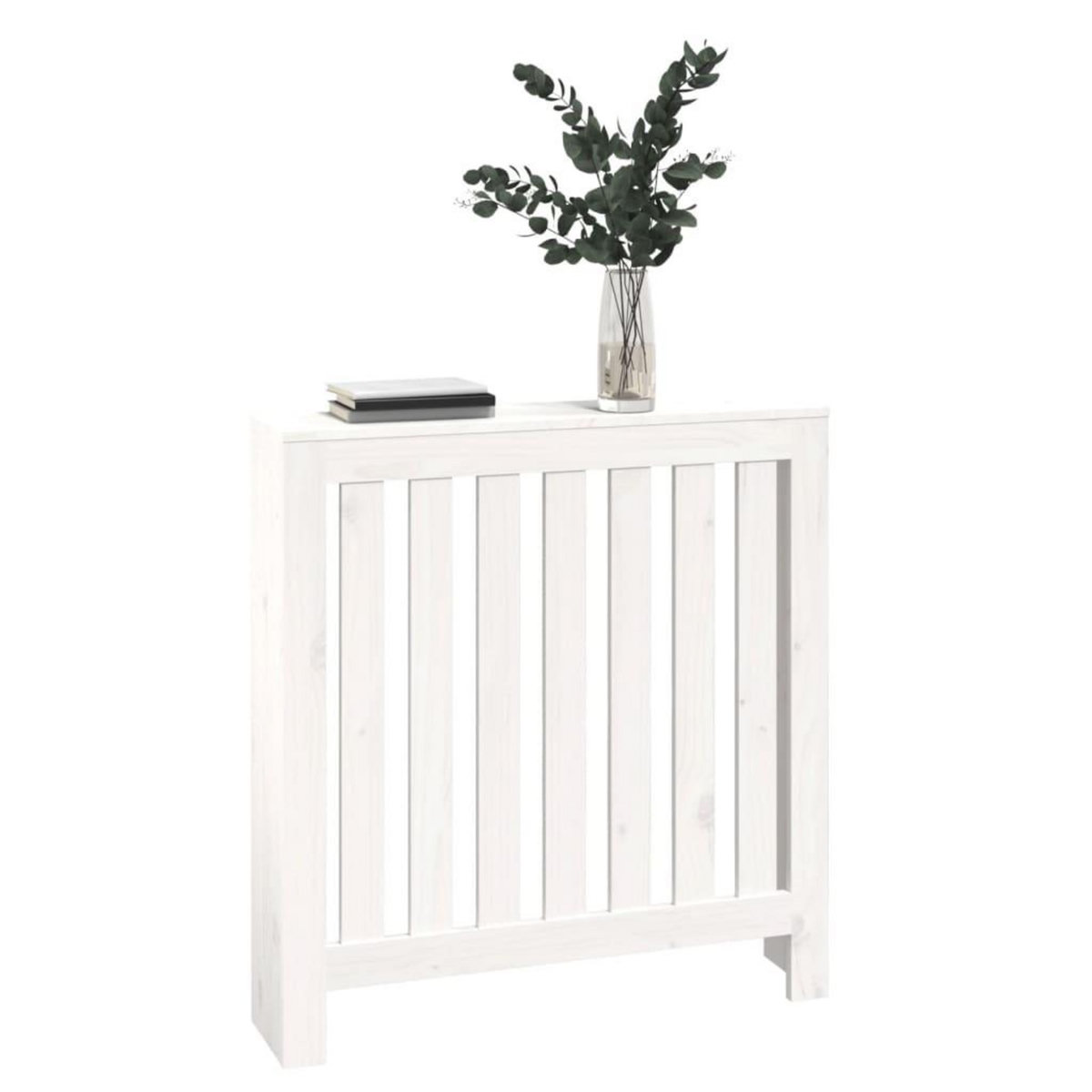 VIDAXL Cache-radiateur Blanc 79,5x19x84 cm Bois massif de pin