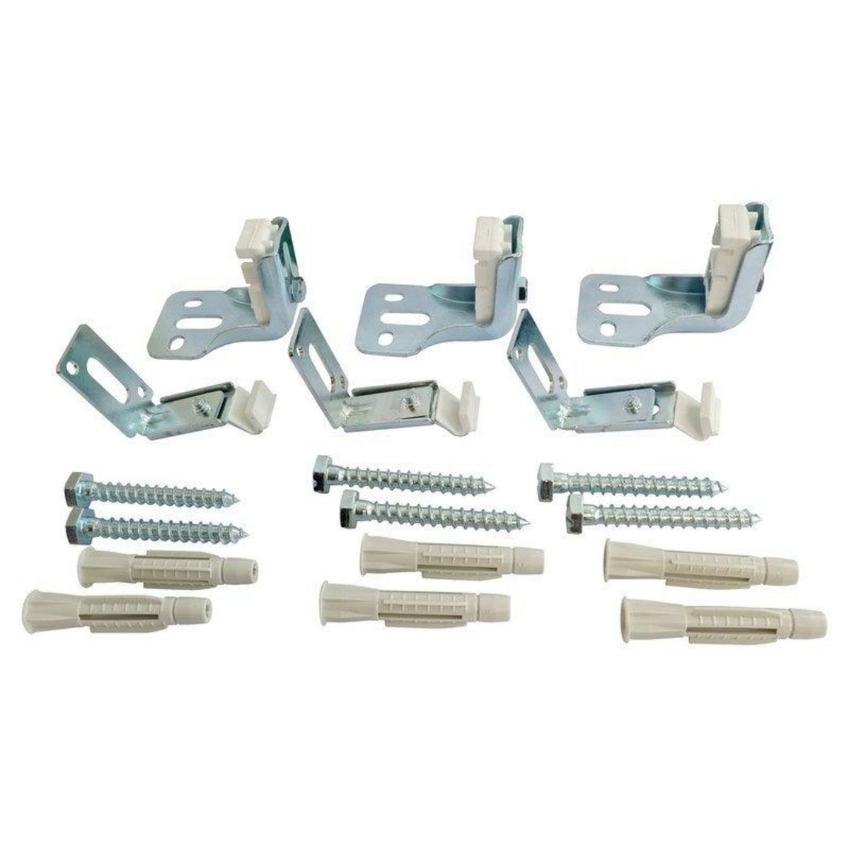 CENTRALE BRICO Jeu de 3 fixations réglables acier pour radiateur à panneau sans étrier