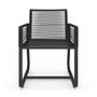 Voir la diapositive 3 : ID MARKET Lot de 2 fauteuils de jardin ODESSA métal et cordage noir