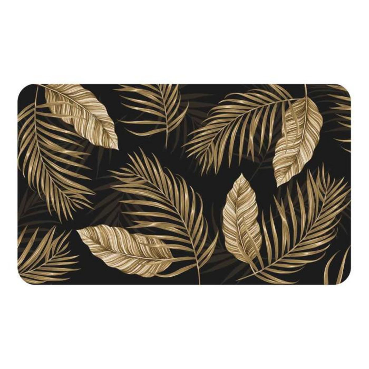 Paris Prix Tapis Déco Imprimé  Goldena  45x75cm Noir & Or