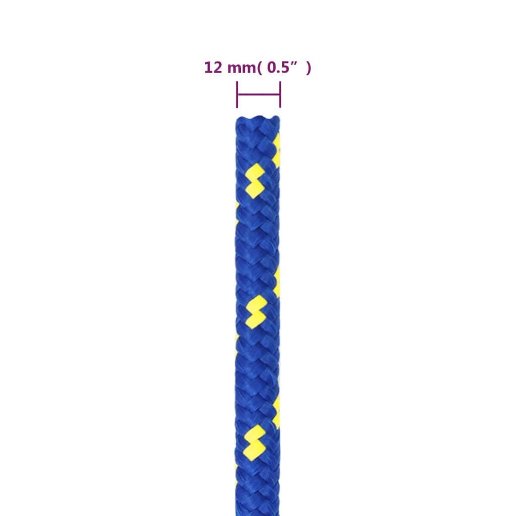 Voir la diapositive 6 : VIDAXL Corde de bateau Bleu 12 mm 100 m Polypropylene