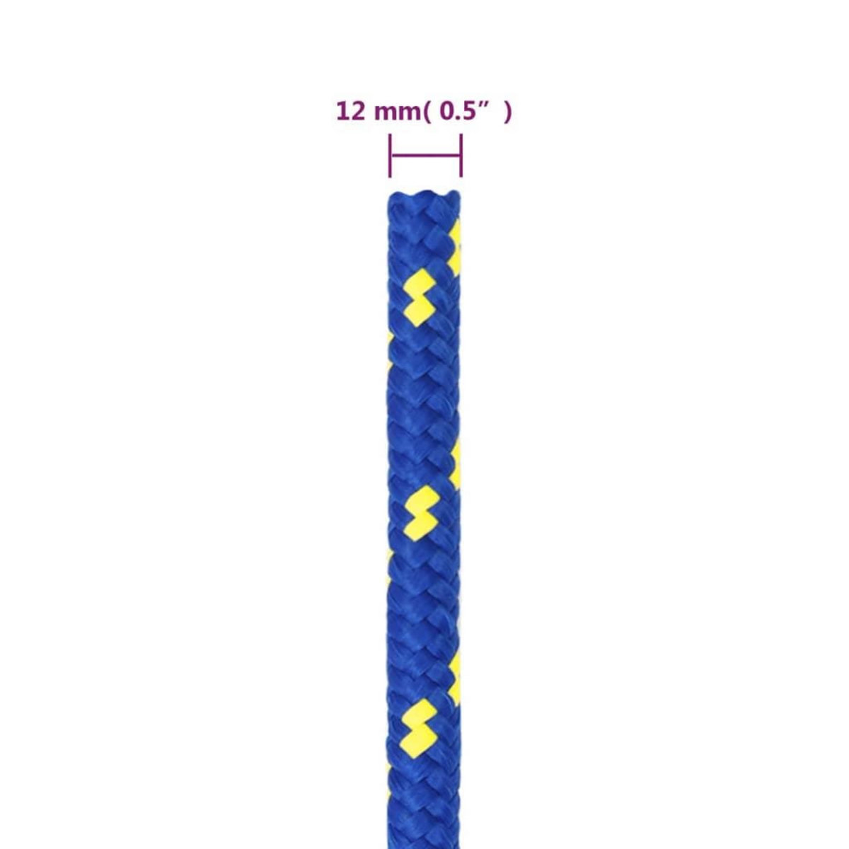 VIDAXL Corde de bateau Bleu 12 mm 100 m Polypropylene