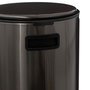 Voir la diapositive 4 : FIVE Poubelle de Cuisine en Métal  Delta  30L Inox Noir