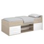 Voir la diapositive 1 : Lit enfant 90x190/200cm avec rangement NORWAY