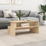VIDAXL Table basse chene sonoma 90x55x42,5 cm bois d'ingenierie