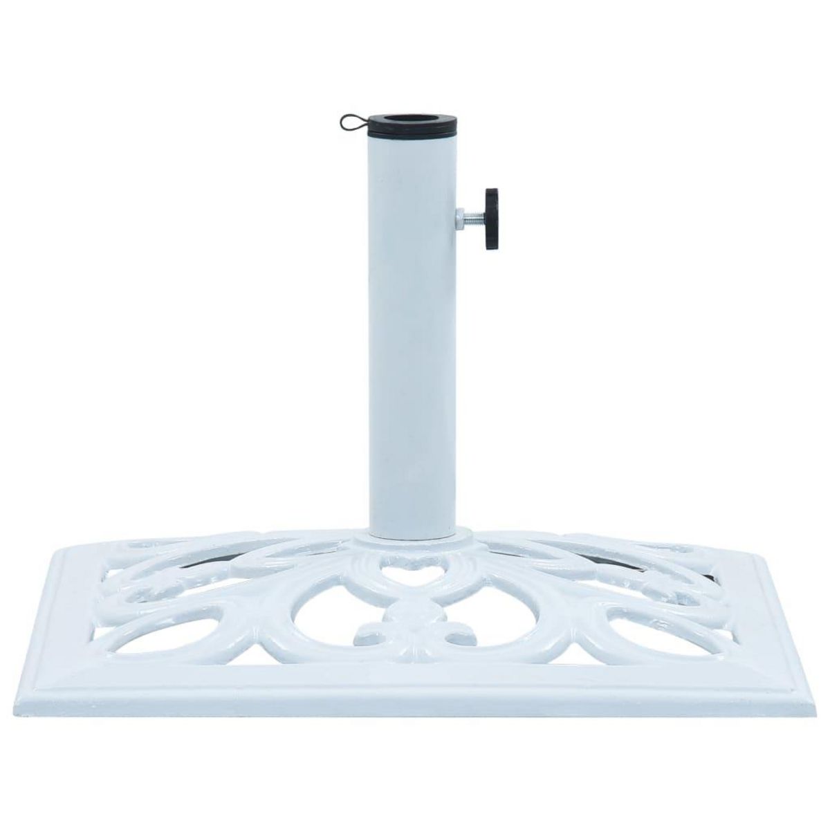 VIDAXL Socle de parasol Blanc 12 kg 49 cm Fonte