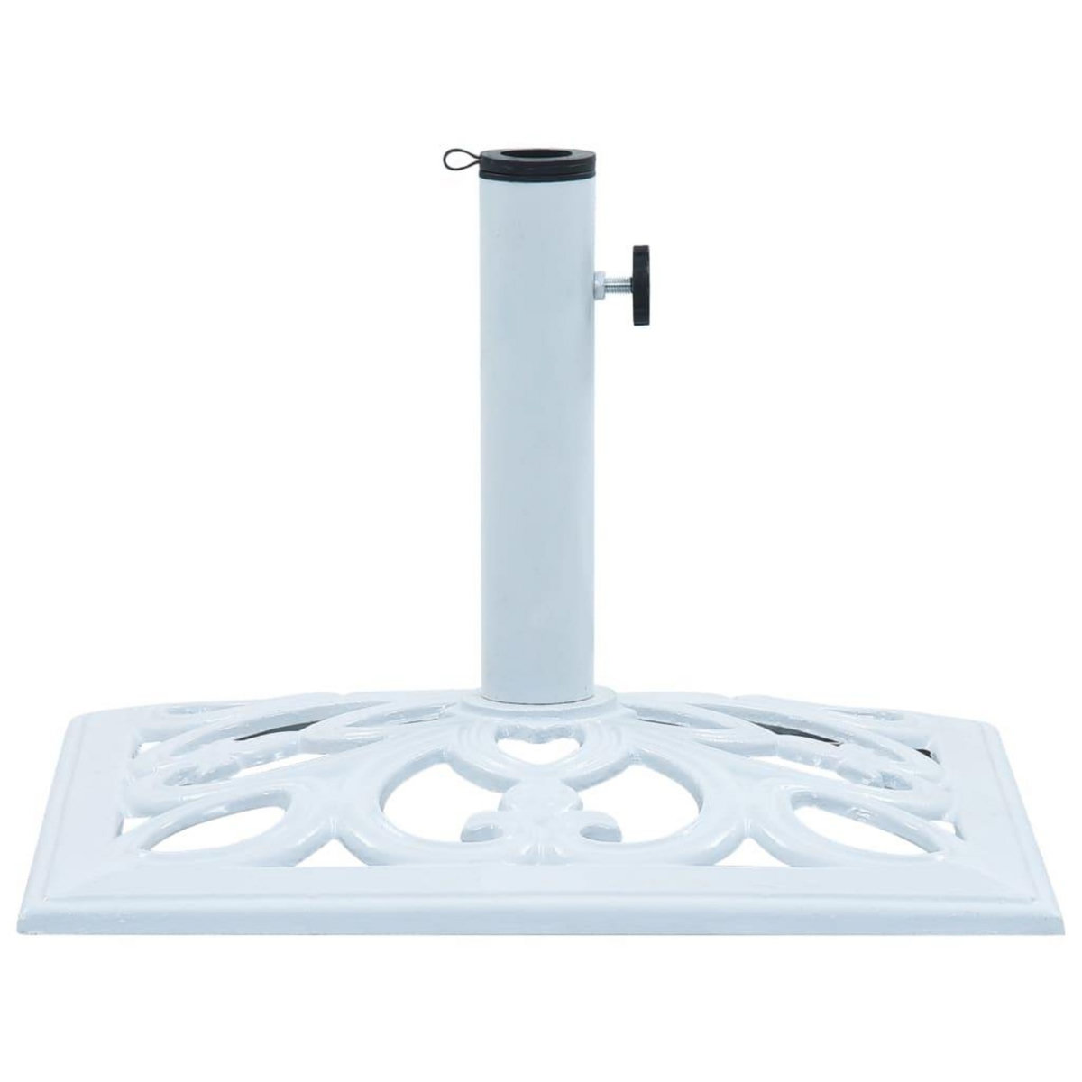 VIDAXL Socle de parasol Blanc 12 kg 49 cm Fonte