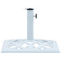 Voir la diapositive 2 : VIDAXL Socle de parasol Blanc 12 kg 49 cm Fonte