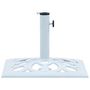 Voir la diapositive 2 : VIDAXL Socle de parasol Blanc 12 kg 49 cm Fonte