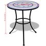 Voir la diapositive 6 : VIDAXL Table de bistro Bleu et blanc 60 cm Mosaïque