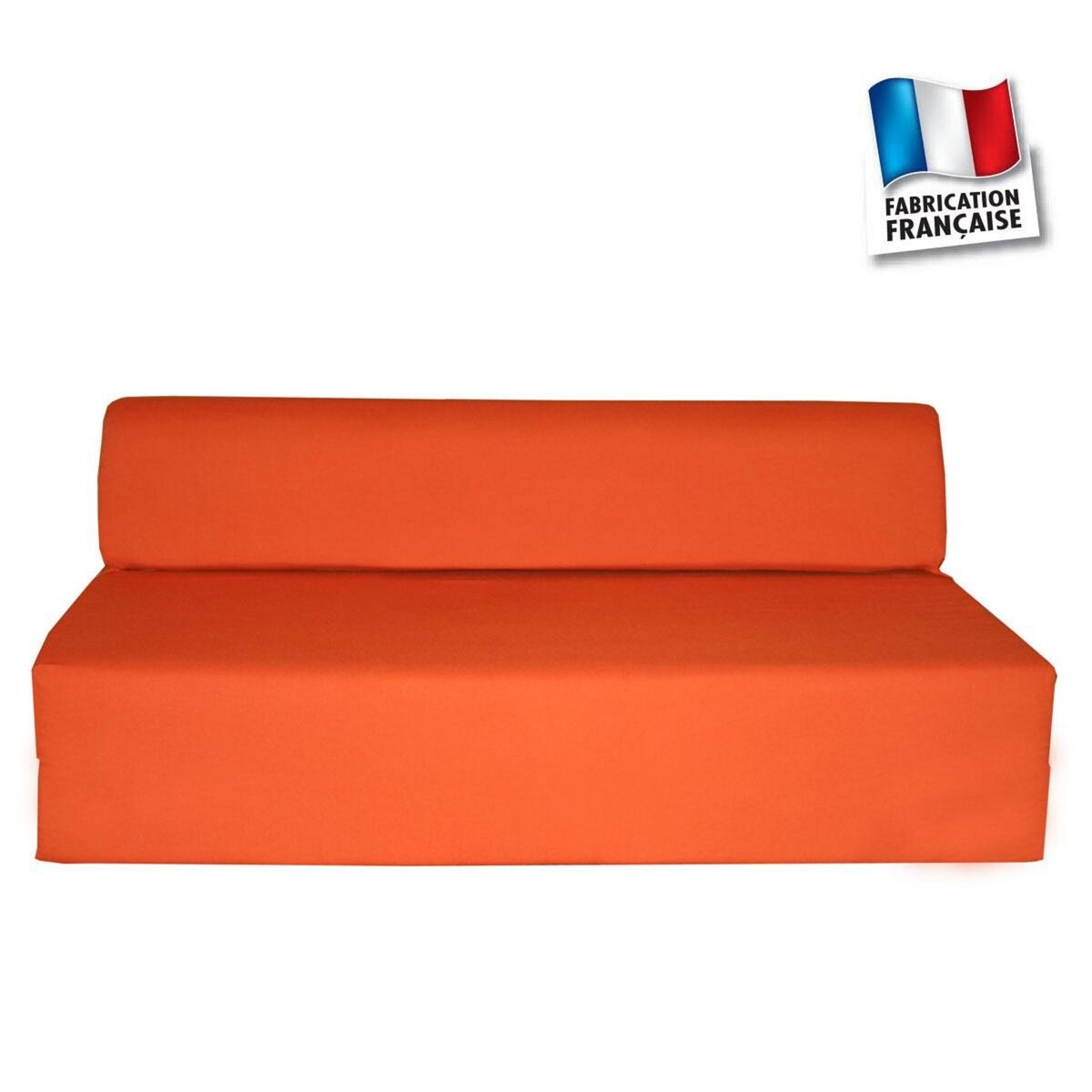 Chauffeuse convertible 2 places en tissu uni CHAPI