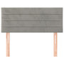 Voir la diapositive 3 : VIDAXL Tete de lit Gris clair 90x5x78/88 cm Velours