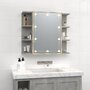 Voir la diapositive 3 : VIDAXL Armoire a miroir avec LED Gris beton 70x16,5x60 cm