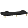 Voir la diapositive 5 : VIDAXL Canape-lit a 2 places et oreillers et repose-pied noir tissu